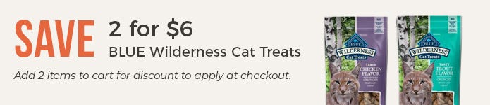 Buy 2 for $6 - Blue Wilderness Treats for Cats