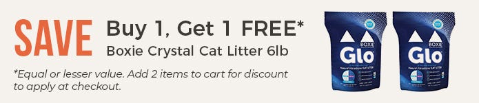 Buy One, Get One FREE - Boxie Crystal Cat Litter 6lbs