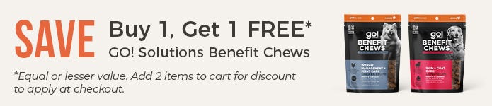 Buy One, Get One FREE - Go! Solutions Benefit Dog Chews