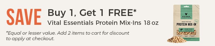 Buy One, Get One FREE - Vital Essentials Dog Protein Mix-Ins 18 oz