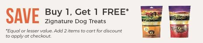 Buy One, Get One FREE - Zignature Dog Treats