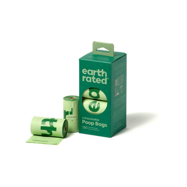 Earth Rated Poop Bags unsented refill roll single