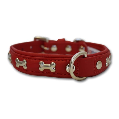 Angel Leather Dog Collar Rotterdam Bones Valentine Red Buy