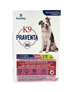 Parapet K9 Praventa 360 Flea &amp; Tick Treatment for Medium Dogs