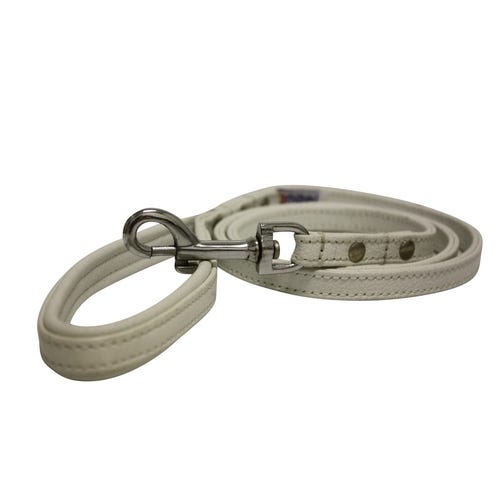 White leather leash discount