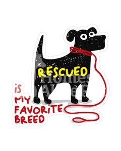 Sticker Pack Dog Sayings - Favorite Rescue Breed