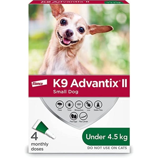 Elanco K9 Advantix II Topical Flea Tick Protection for Small Breed Dogs Buy at Homesalive