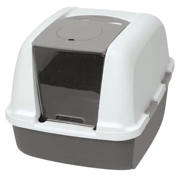 Grey cat litter box outlet