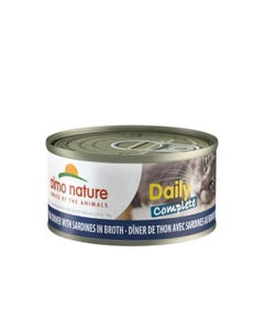 Almo Nature Daily Complete Canned Wet Food for Cats - Tuna Dinner with Sardines in Broth