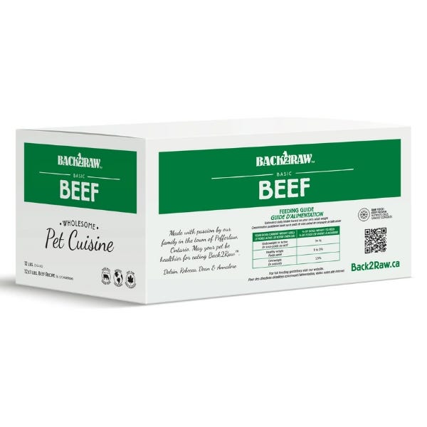 Buy Back 2 Raw Basic Formula Beef Recipe in Canada Homes Alive Pets