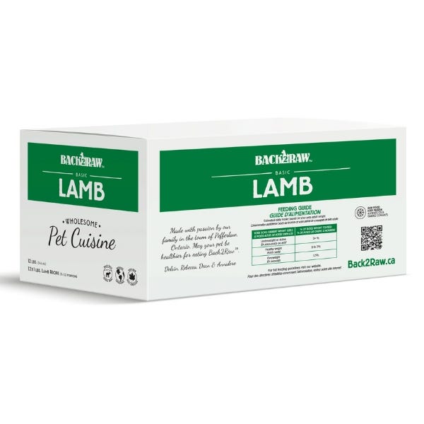 Buy Back 2 Raw Basic Formula Lamb Recipe in Canada Homes Alive Pets