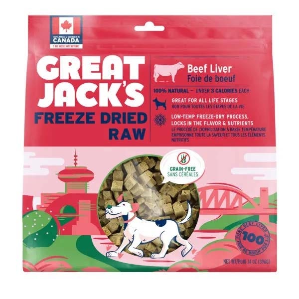 Great Jack s Freeze Dried Raw Dog Treats Beef Liver Buy at Homesalive