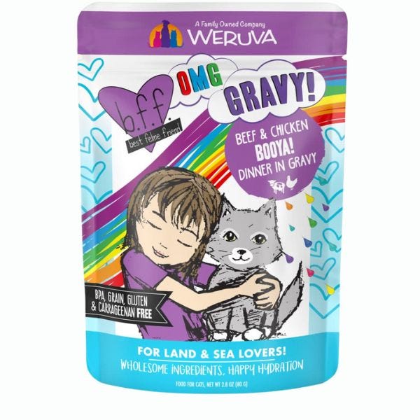 B.F.F. Cat Food Pouch Beef Chicken Booya Recipe Buy at Homesalive