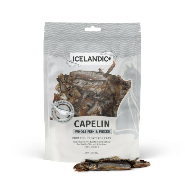 Icelandic Capelin Whole Fish Cat Treats Buy at Homesalive
