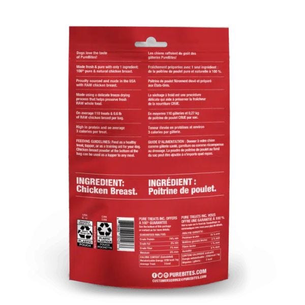 Purebites chicken breast dog treats 11.6 oz top