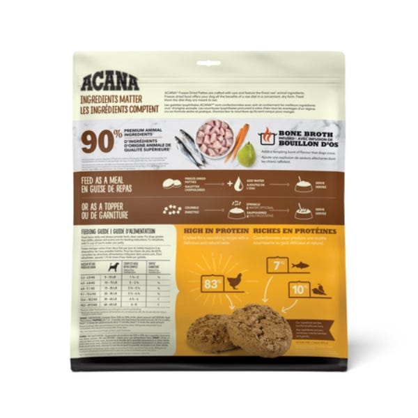 Acana Bone Broth Infused Freeze Dried Patties for Dogs Free Run