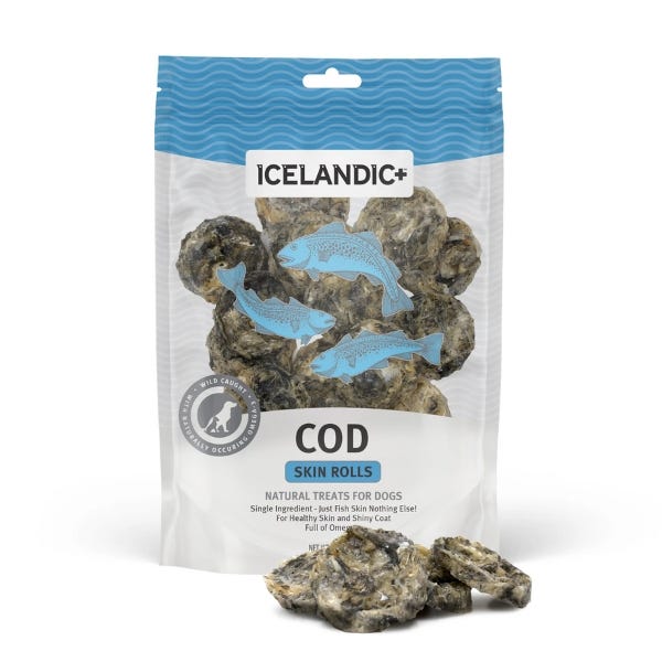 Icelandic Cod Skin Rolls Dog Treat