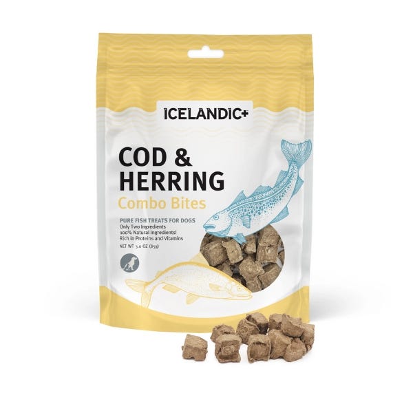 Icelandic Cod Herring Combo Bites Dog Treats Buy at Homesalive