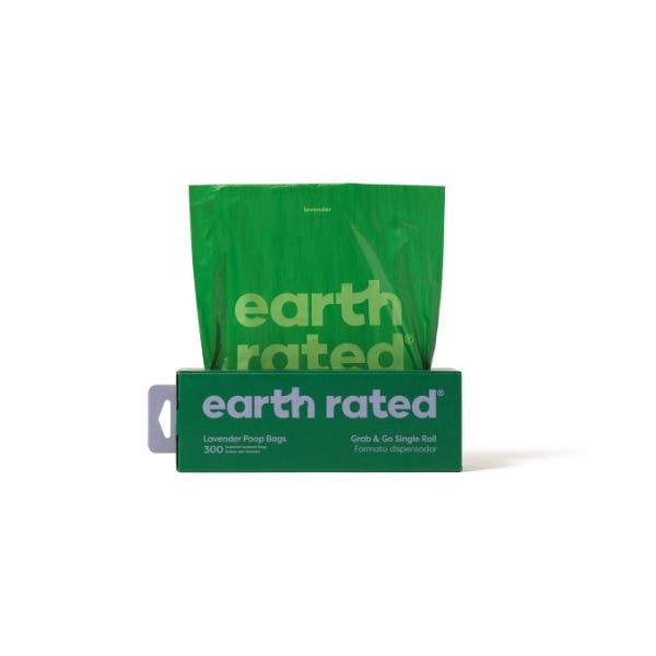 Earth rated lavender scented poop bags top