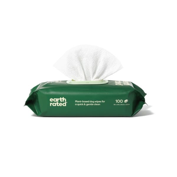 Earth Rated Certified Biobased Dog Wipes Unscented