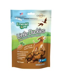 Emerald Pet Little Duckies Dog Treats - Duck &amp; Sweet Potato