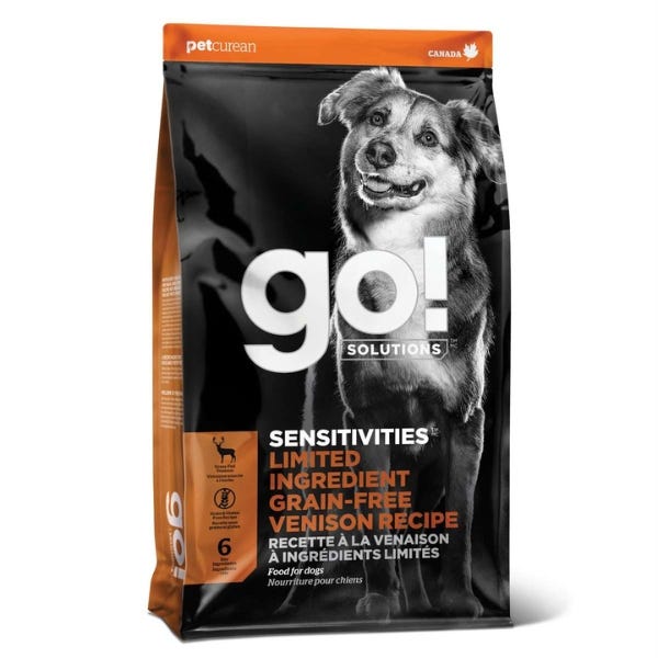 Go Solutions Sensitivities Limited Ingredient Grain Free Dry Food for Dogs Venison Recipe