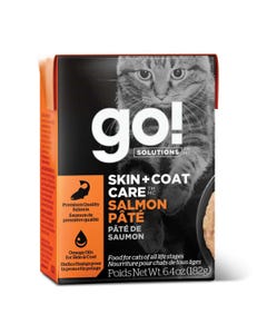 Go! Solutions Skin &amp; Coat Care Tetra Packs for Cats - Salmon Pâté with Grains Recipe