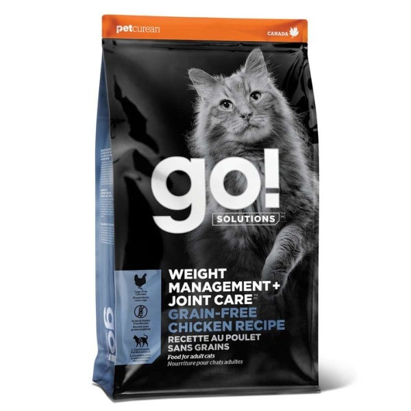 Go Solutions Weight Management Joint Care Grain Free Dry Food for Adult Cats Chicken Recipe