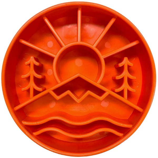 Sodapup Great Outdoors Design Ebowl Enrichment Slow Feeder Bowl for Dogs