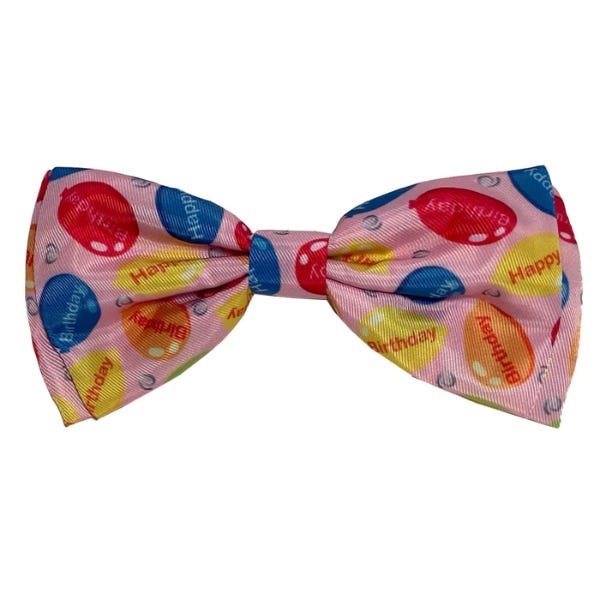 Huxley Kent Party Tie in Pink Bow Tie for Dogs Buy at Homesalive