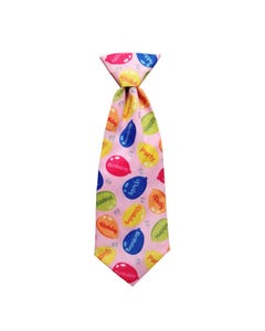 Huxley &amp; Kent Party Tie Long Tie in Pink for Dogs