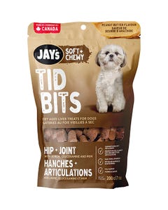 Jay&#039;s Tid Bits Hip &amp; Joint Dog Treats - Peanut Butter