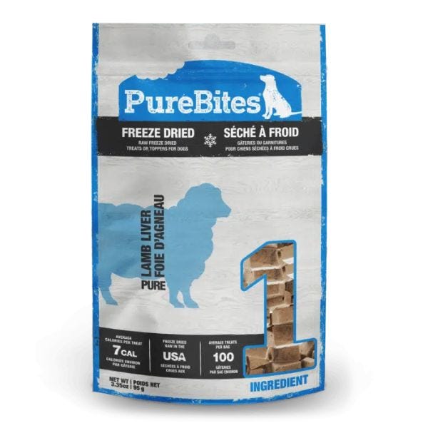 PureBites Freeze Dried Treats Lamb Liver for Dogs Buy at Homesalive