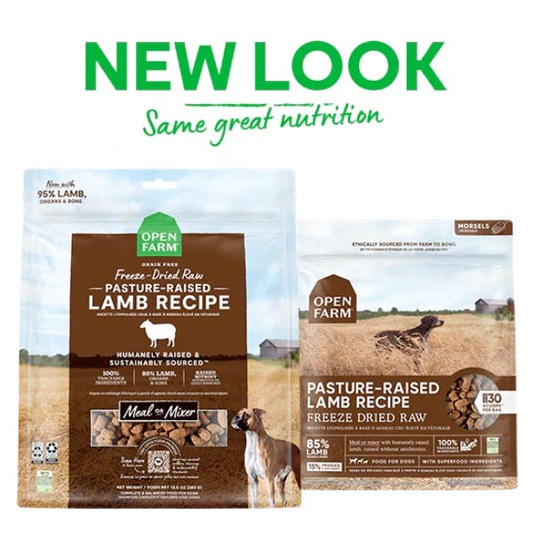 Open farm top lamb dog food