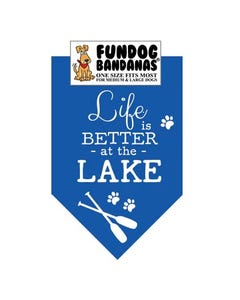 FunDog Life is Better at the Lake Bandana
