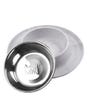 Messy Mutts Single Silicone Feeder With Stainless Bowl - Separated