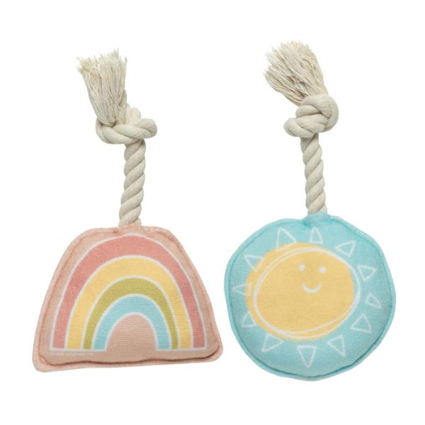 Buy Ore Original Mini Tug Fetch Rope Dog Toy Set Rainbow Sunshine