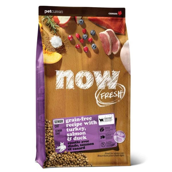 NOW Fresh Grain Free Recipe for Senior Cats Turkey Salmon Duck Buy at Homesalive