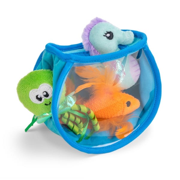 Cat fish sales tank toy