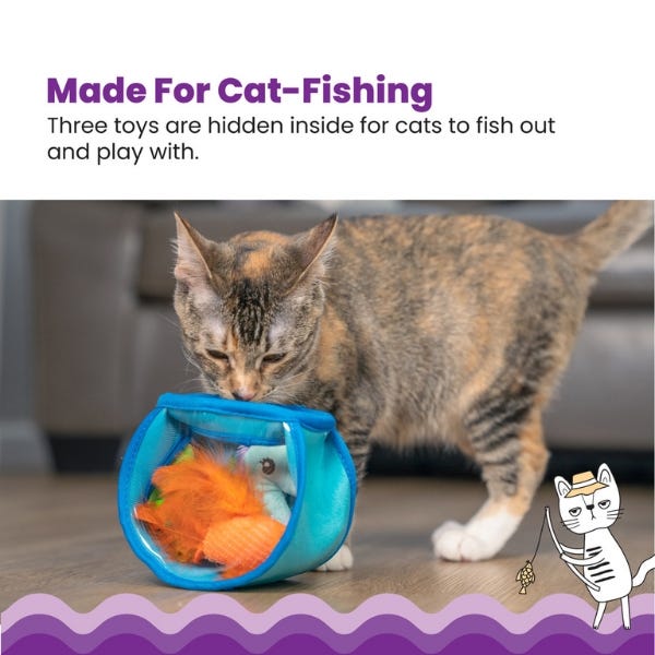 Catstages Hide Seek Fish Bowl Puzzle Toy
