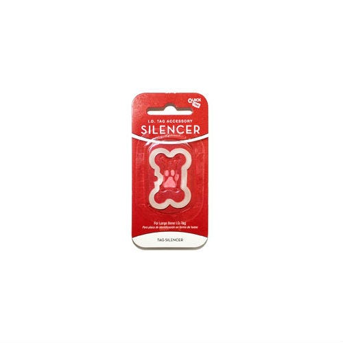 QuickTag Large Bone Glow in the Dark Dog Tag Silencer Buy at Homesalive