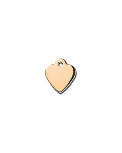 Pet ID Tag - Small Gold Heart