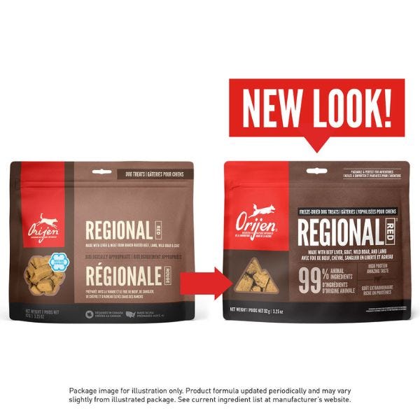 Orijen Freeze Dried Dog Treats Regional Red Buy at Homesalive