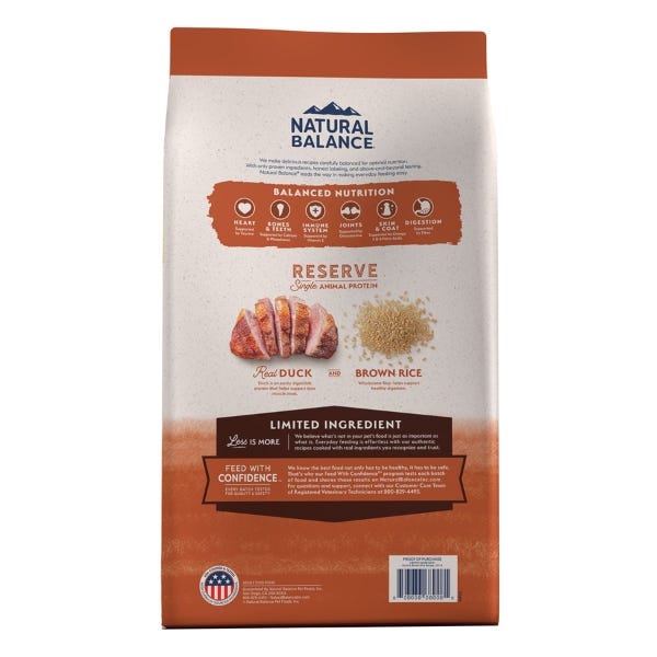 Natural Balance L.I.D Limited Ingredient Diets Dog Food Duck
