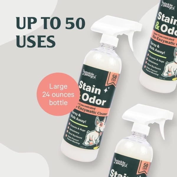 Sprinkle Sweep Stain Odor Eliminator Bio Enzymatic Cleaner