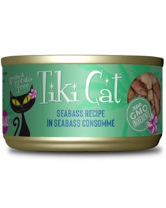 Tiki Cat Wet Cat Food - Oahu Luau Seabass 2.8 oz.