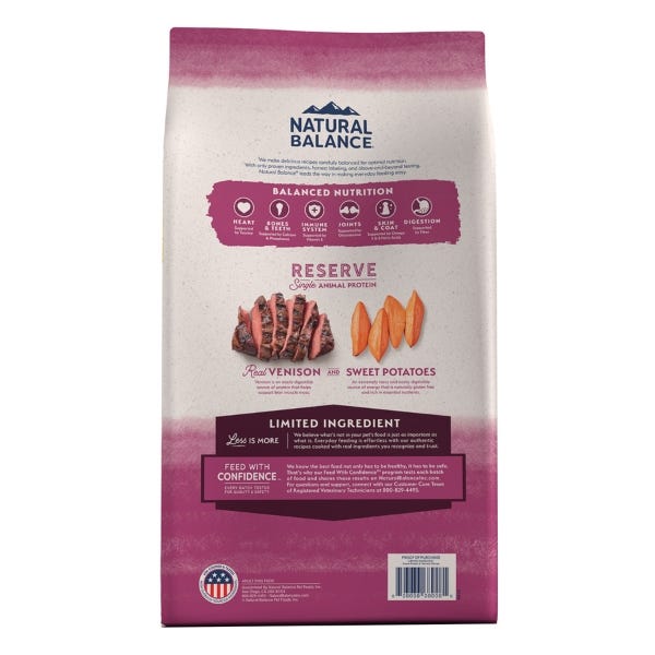 Natural Balance Limited Ingredient Reserve Sweet Potato Bison Recipe Adult Dog Food for All Breeds Pet Valu