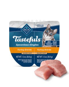 BLUE Tastefuls Savory Singles for Adult Cats - Turkey Paté