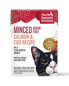 The Honest Kitchen Minced Cat Wet Food - Salmon &amp; Cod in Fish Broth Gravy