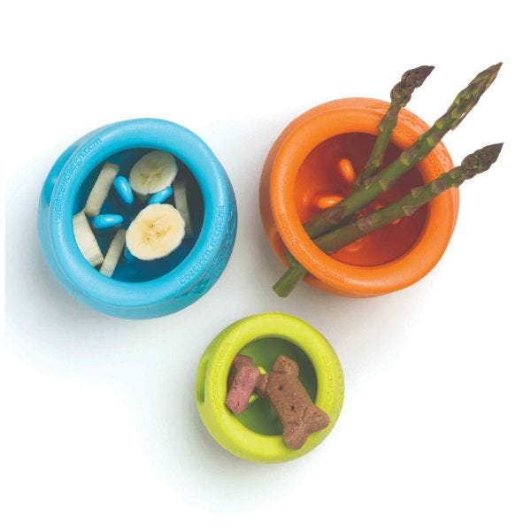 West Paw Design Toppl Treat Toy Aqua Blue Buy at Homesalive